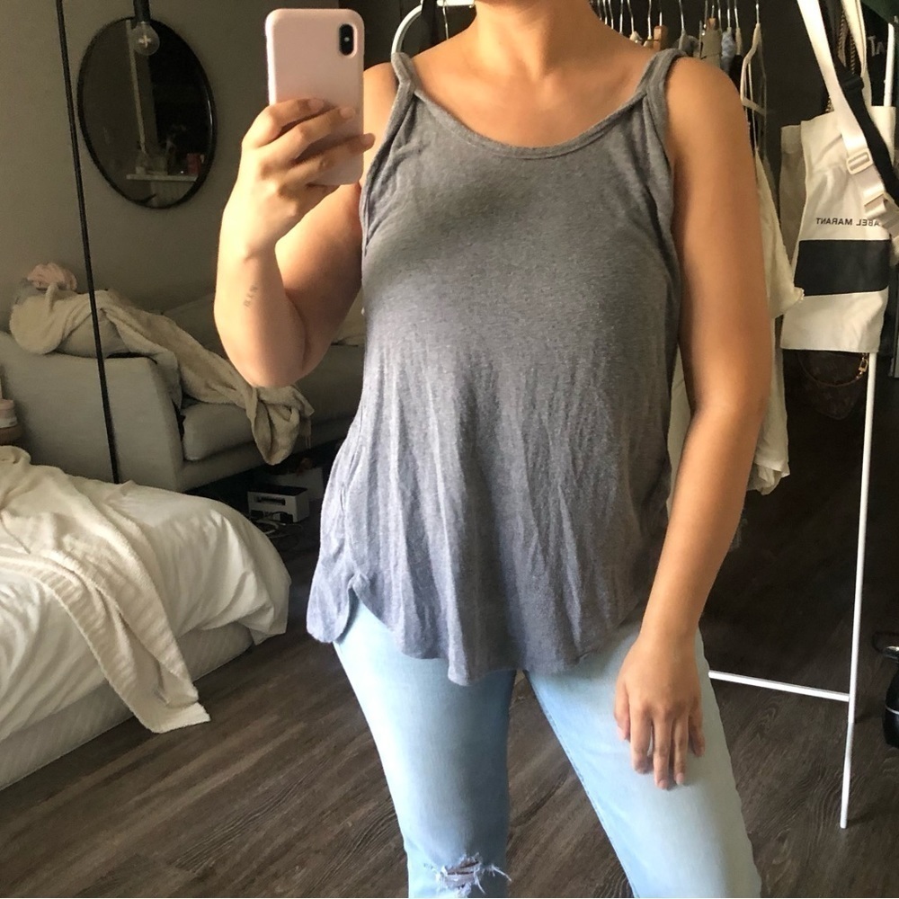 Free People We the Free Flowy Tank in Grey Size S